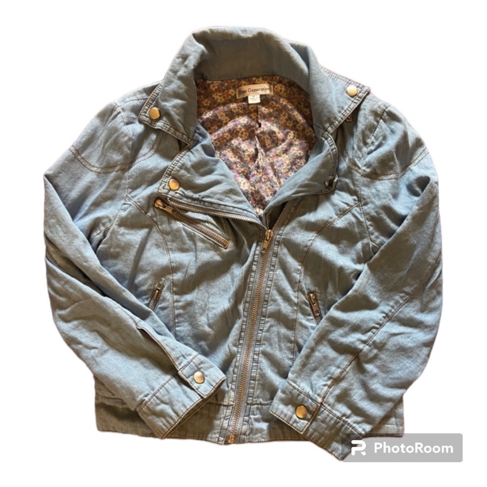 Free Generation Girls Denim Jean Jacket Medium
